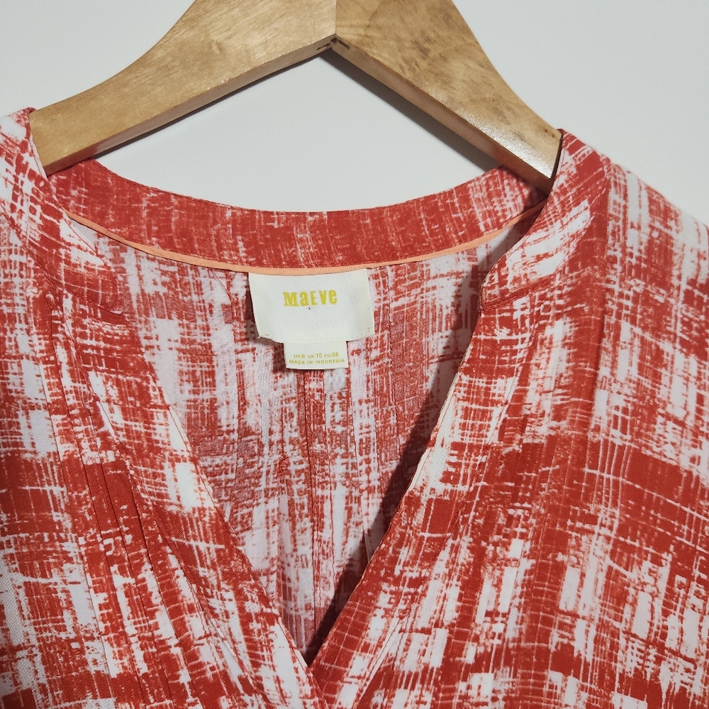 Maeve Graphic Print Tunic Button Up Blouse - Picture 3 of 8